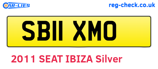 SB11XMO are the vehicle registration plates.