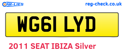 WG61LYD are the vehicle registration plates.