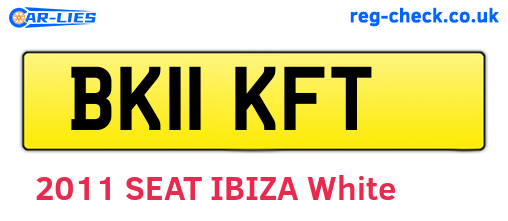 BK11KFT are the vehicle registration plates.