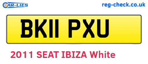 BK11PXU are the vehicle registration plates.