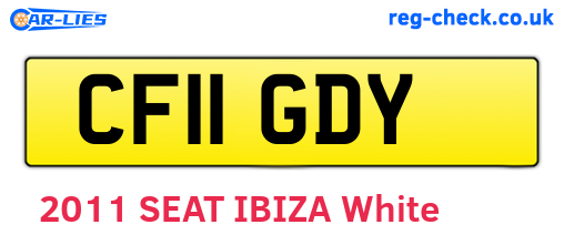 CF11GDY are the vehicle registration plates.