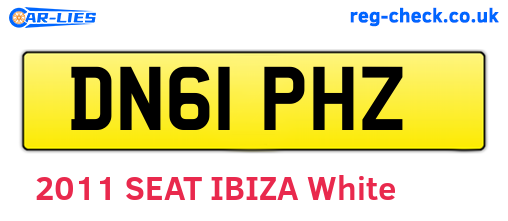DN61PHZ are the vehicle registration plates.