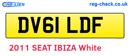 DV61LDF are the vehicle registration plates.