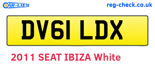 DV61LDX are the vehicle registration plates.