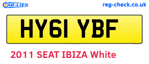 HY61YBF are the vehicle registration plates.