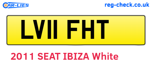 LV11FHT are the vehicle registration plates.