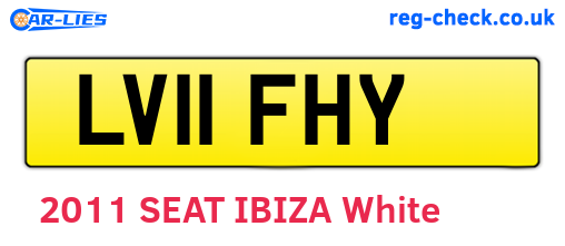 LV11FHY are the vehicle registration plates.