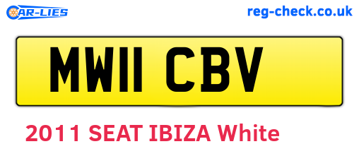 MW11CBV are the vehicle registration plates.