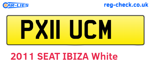 PX11UCM are the vehicle registration plates.