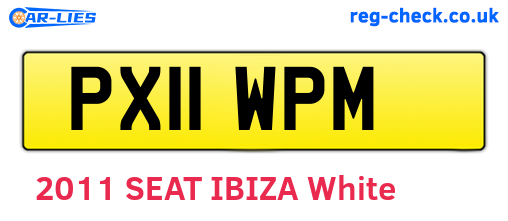 PX11WPM are the vehicle registration plates.