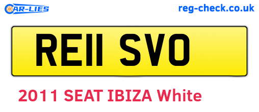 RE11SVO are the vehicle registration plates.