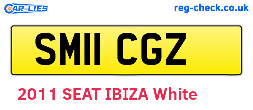 SM11CGZ are the vehicle registration plates.