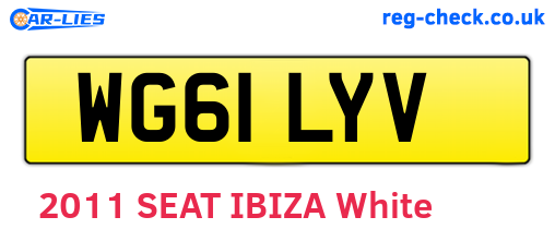 WG61LYV are the vehicle registration plates.