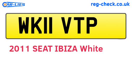 WK11VTP are the vehicle registration plates.
