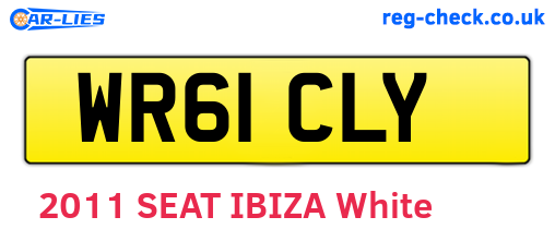 WR61CLY are the vehicle registration plates.