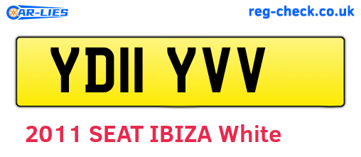 YD11YVV are the vehicle registration plates.