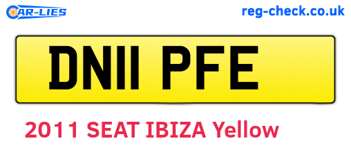 DN11PFE are the vehicle registration plates.