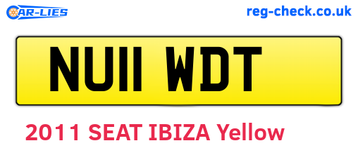 NU11WDT are the vehicle registration plates.