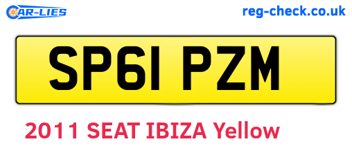 SP61PZM are the vehicle registration plates.