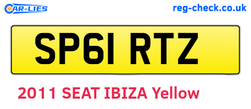 SP61RTZ are the vehicle registration plates.