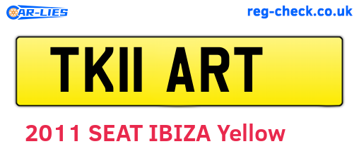 TK11ART are the vehicle registration plates.