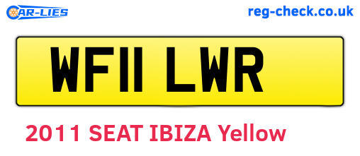 WF11LWR are the vehicle registration plates.