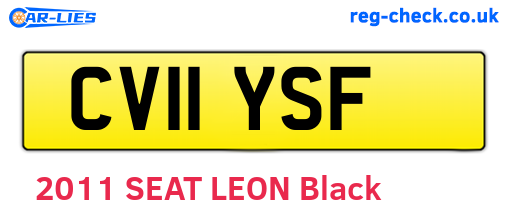 CV11YSF are the vehicle registration plates.