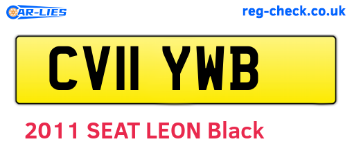 CV11YWB are the vehicle registration plates.