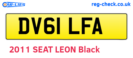 DV61LFA are the vehicle registration plates.