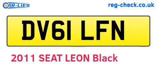 DV61LFN are the vehicle registration plates.