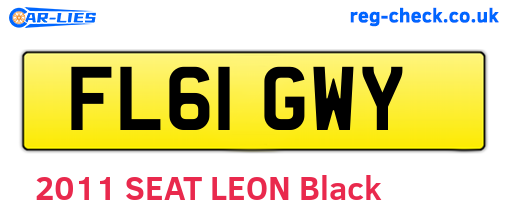 FL61GWY are the vehicle registration plates.