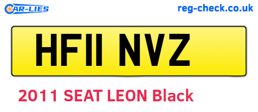 HF11NVZ are the vehicle registration plates.