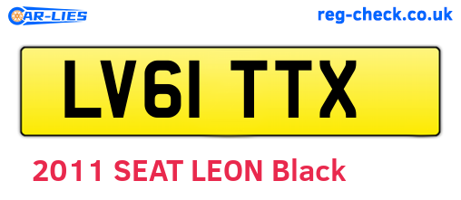 LV61TTX are the vehicle registration plates.