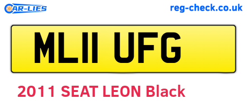 ML11UFG are the vehicle registration plates.