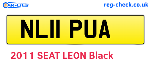 NL11PUA are the vehicle registration plates.