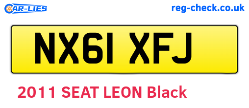 NX61XFJ are the vehicle registration plates.