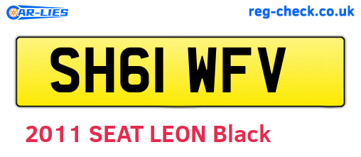 SH61WFV are the vehicle registration plates.