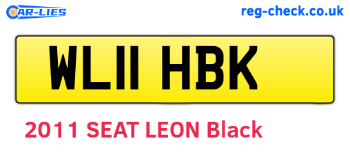 WL11HBK are the vehicle registration plates.