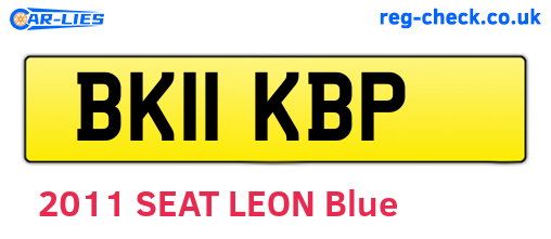 BK11KBP are the vehicle registration plates.