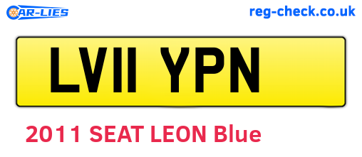 LV11YPN are the vehicle registration plates.