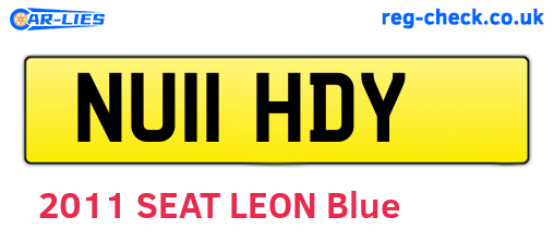 NU11HDY are the vehicle registration plates.