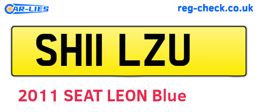 SH11LZU are the vehicle registration plates.