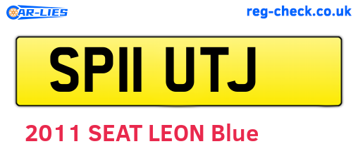 SP11UTJ are the vehicle registration plates.