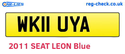 WK11UYA are the vehicle registration plates.