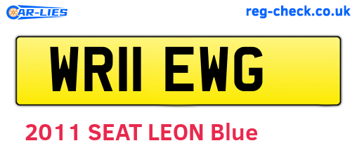 WR11EWG are the vehicle registration plates.