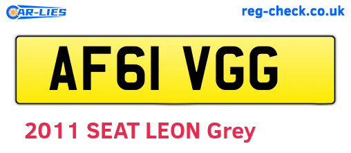 AF61VGG are the vehicle registration plates.