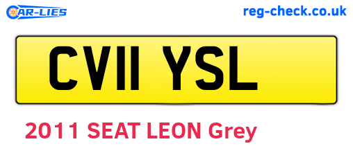 CV11YSL are the vehicle registration plates.