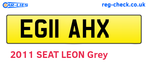 EG11AHX are the vehicle registration plates.