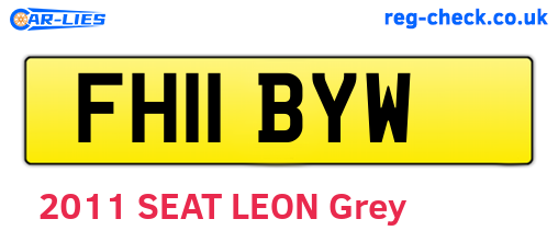 FH11BYW are the vehicle registration plates.