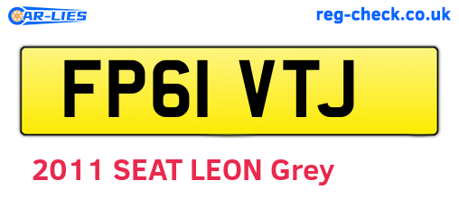 FP61VTJ are the vehicle registration plates.